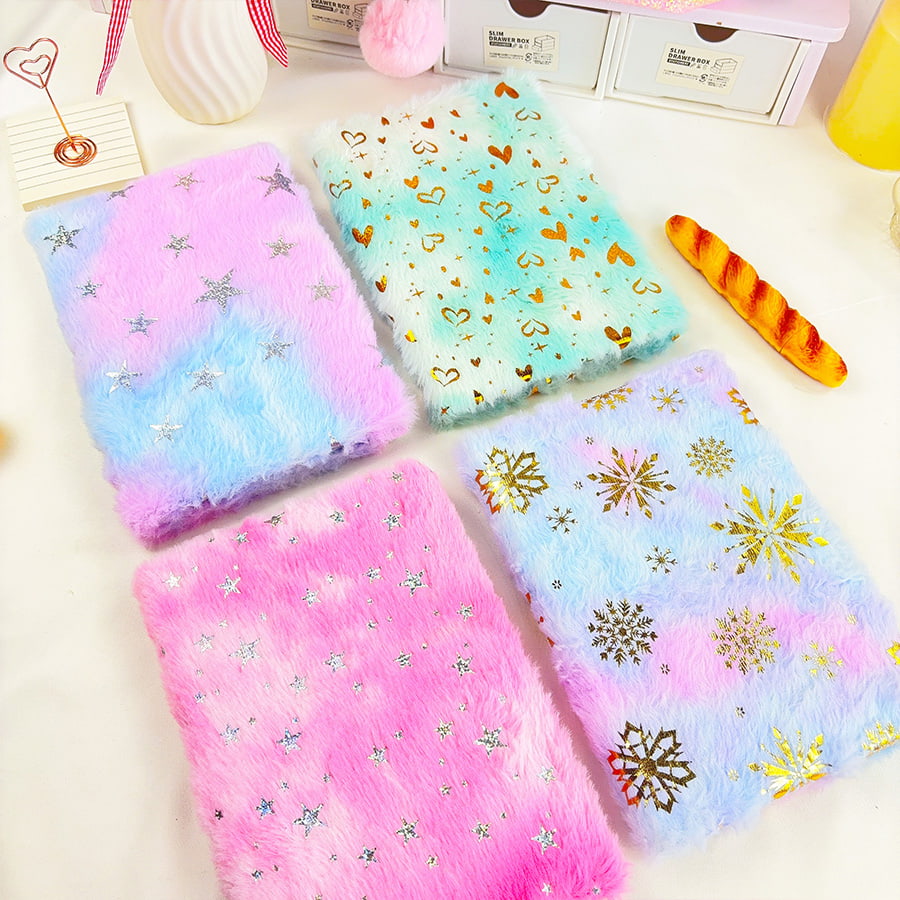 A5 Cute Star Diary Plush Notebook A5 Cute Star Diary Plush Notebook