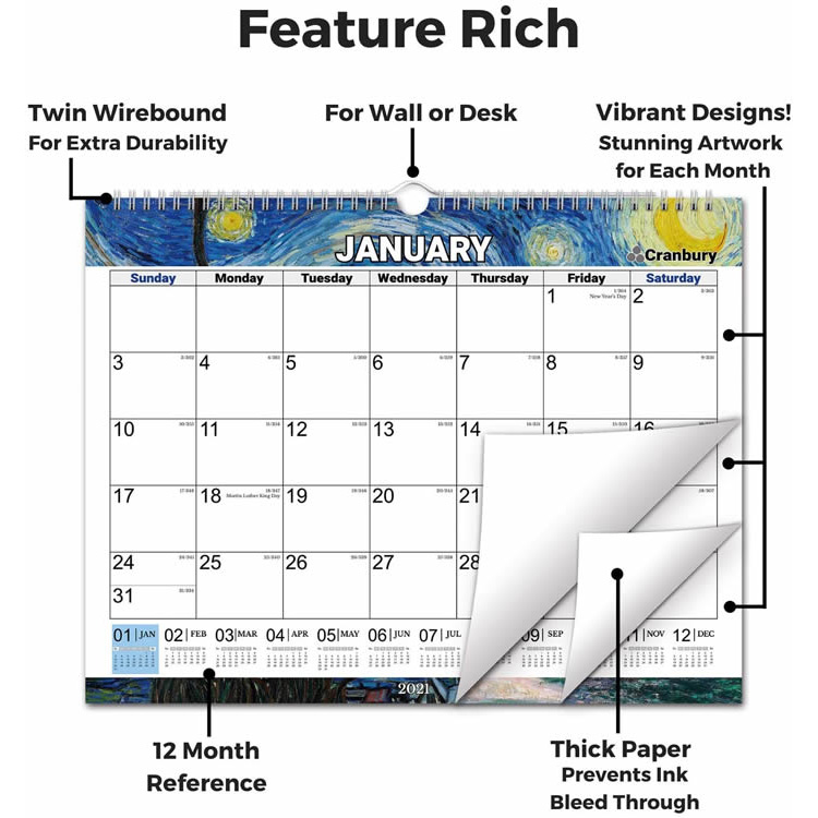 Custom Printing Wall Calendar 2020/ 2021 Desk Calendar Printing